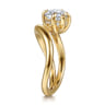 Eleanora - 14K Yellow Gold Pear Shape Diamond Wrap Engagement Ring - 0.08 ct