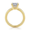 Sanah - 14K Yellow Gold Split Shank Princess Cut Diamond Engagement Ring - 0.07 ct