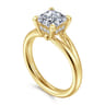 Sanah - 14K Yellow Gold Split Shank Princess Cut Diamond Engagement Ring - 0.07 ct