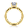 Oksana - 14K Yellow Gold Princess Cut Diamond Engagement Ring - 0.07 ct