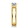 Oksana - 14K Yellow Gold Princess Cut Diamond Engagement Ring - 0.07 ct
