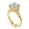 Celia - 14K Yellow Gold Round Diamond Engagement Ring - 0.08 ct