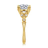 Celia - 14K Yellow Gold Round Diamond Engagement Ring - 0.08 ct