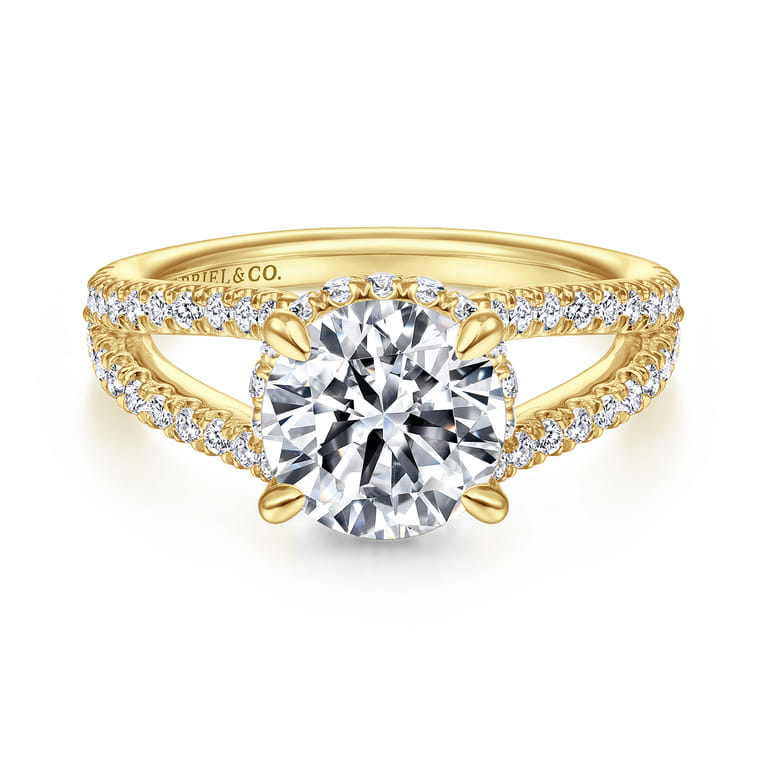 14K Yellow Gold Diamond Engagement Ring - 0.66 ct - Shot 1