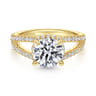 14K Yellow Gold Diamond Engagement Ring - 0.66 ct