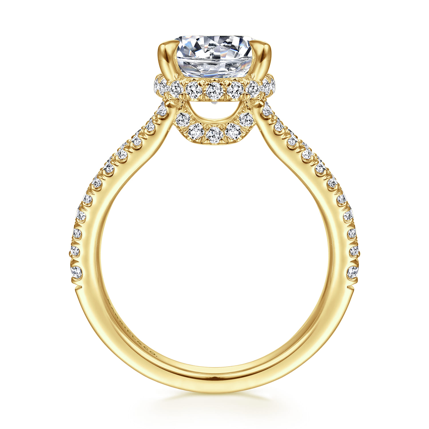 14K Yellow Gold Diamond Engagement Ring - 0.66 ct - Shot 2