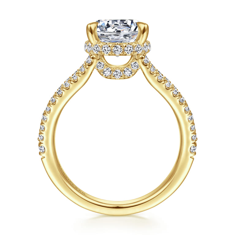 14K Yellow Gold Diamond Engagement Ring - 0.66 ct - Shot 2