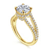 14K Yellow Gold Diamond Engagement Ring - 0.66 ct