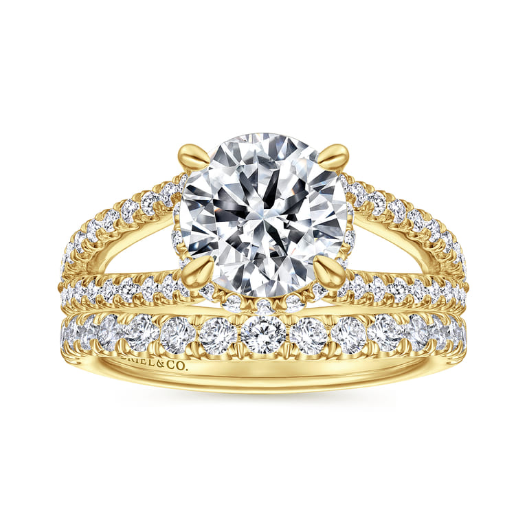 14K Yellow Gold Diamond Engagement Ring - 0.66 ct - Shot 4