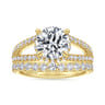 14K Yellow Gold Diamond Engagement Ring - 0.66 ct