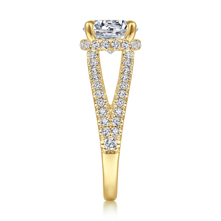 14K Yellow Gold Diamond Engagement Ring - 0.66 ct - Shot 5