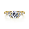 Adella - 14K Yellow Gold Round Diamond Engagement Ring - 0.39 ct
