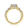 Adella - 14K Yellow Gold Round Diamond Engagement Ring - 0.39 ct