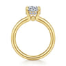 Sanah - 14K Yellow Gold Split Shank Round Diamond Engagement Ring - 0.07 ct