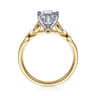 Celia - 14K White-Yellow Gold Marquise Shape Diamond Engagement Ring - 0.07 ct