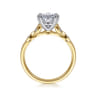 Celia - 14K White-Yellow Gold Pear Shape Diamond Engagement Ring - 0.07 ct