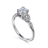 Celia - Platinum Round Diamond Engagement Ring - 0.07 ct