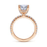 Amira - 14K Rose Gold Oval Diamond Engagement Ring - 0.55 ct