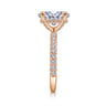 Amira - 14K Rose Gold Oval Diamond Engagement Ring - 0.55 ct