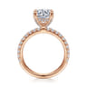 Amira - 14K Rose Gold Round Diamond Engagement Ring - 0.52 ct