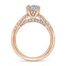 14K Rose Gold Round Diamond Engagement Ring - 0.4 ct