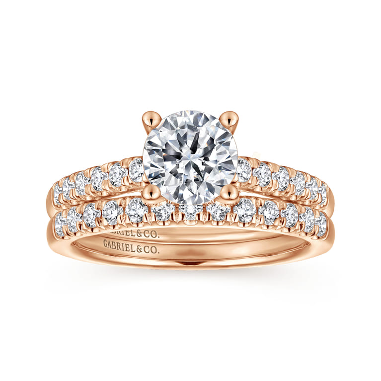 14K Rose Gold Round Diamond Engagement Ring - 0.4 ct - Shot 4