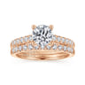 14K Rose Gold Round Diamond Engagement Ring - 0.4 ct