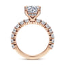 Brosnan - 14K Rose Gold Round Diamond Engagement Ring - 1.03 ct