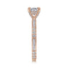 Luca - 14K Rose Gold Round Diamond Engagement Ring - 0.6 ct
