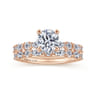 Juliet - 14K Rose Gold Round Diamond Engagement Ring - 0.46 ct