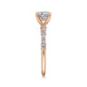 Juliet - 14K Rose Gold Round Diamond Engagement Ring - 0.46 ct