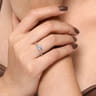 Juliet - 14K Rose Gold Round Diamond Engagement Ring - 0.46 ct