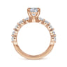 Silvey - 14K Rose Gold Round Single Prong Diamond Engagement Ring - 0.7 ct