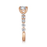 Silvey - 14K Rose Gold Round Single Prong Diamond Engagement Ring - 0.7 ct