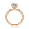 Lanna - 14K Rose Gold Round Diamond Engagement Ring - 0.3 ct