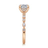Lanna - 14K Rose Gold Round Diamond Engagement Ring - 0.3 ct