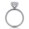 Amira - 14K White Gold Cushion Cut Diamond Engagement Ring - 0.55 ct