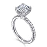 Amira - 14K White Gold Cushion Cut Diamond Engagement Ring - 0.55 ct