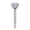 Amira - 14K White Gold Cushion Cut Diamond Engagement Ring - 0.55 ct