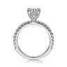 Amira - 14K White Gold Cushion Cut Diamond Engagement Ring - 0.51 ct