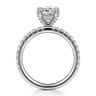 Amira - 14K White Gold Cushion Cut Diamond Engagement Ring - 0.52 ct