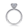 Amira - 14K White Gold Cushion Cut Diamond Engagement Ring - 0.55 ct