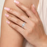 Amira - 14K White Gold Cushion Cut Diamond Engagement Ring - 0.55 ct
