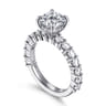 Brosnan - 14K White Gold Cushion Cut Diamond Engagement Ring - 1.1 ct