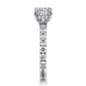 Brosnan - 14K White Gold Cushion Cut Diamond Engagement Ring - 1.1 ct