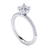 Amata - 14K White Gold Cushion Cut Diamond Engagement Ring - 0.14 ct