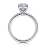 Amata - 14K White Gold Cushion Cut Diamond Engagement Ring - 0.15 ct