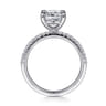Amata - 14K White Gold Cushion Cut Diamond Engagement Ring - 0.14 ct