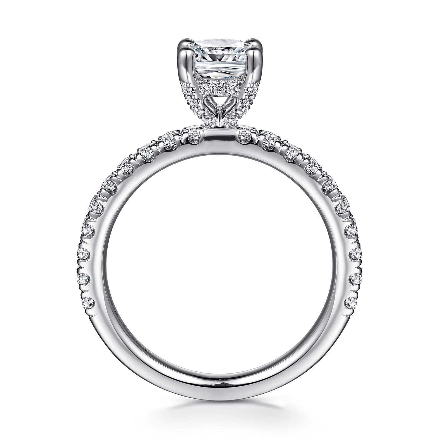 Ulani - 14K White Gold Cushion Cut Diamond Engagement Ring - 0.5 ct - Shot 2