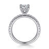 Ulani - 14K White Gold Cushion Cut Diamond Engagement Ring - 0.5 ct